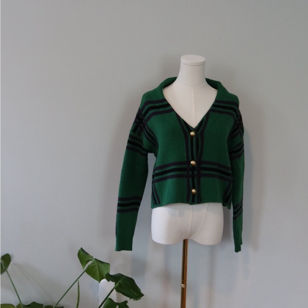 Tularosa Green Plaid Women's Sweater